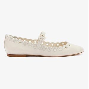 NIB Larroude Blair Maryjane Ballet Flat Ivory Leather